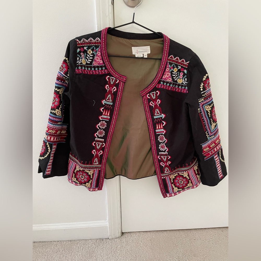 Anthropologie embroidered jacket